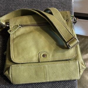 Fossil Olive Green Leather Shoulder Bag